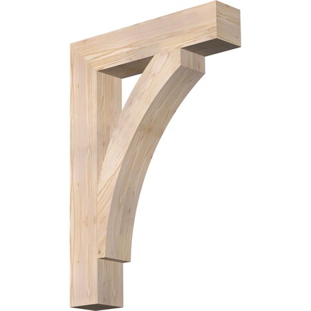 Ekena Millwork Thorton Block Smooth Bracket, Douglas Fir, 5 1/2"W x 28"D x 40"H BKT06X28X40THR05SDF
